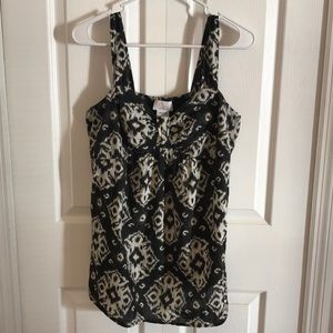 Oh Baby Brown and White Maternity Tank Top